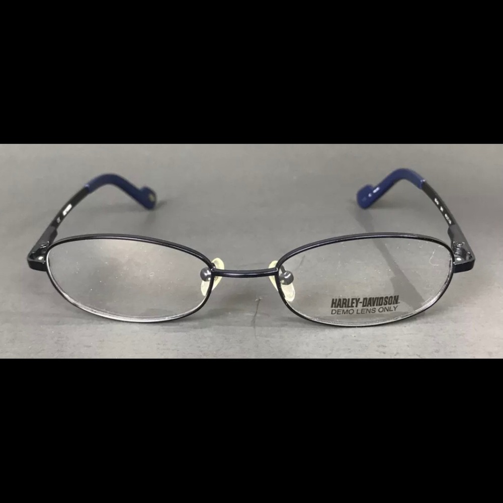 Harley-Davidson HD434 Youth Metallic Blue Oval Eyeglass Frames 48-17-130